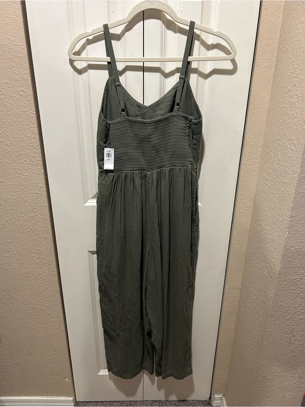 NWT Old Navy Linen Blend Wide Leg Crop Jumpsuit , size SPetite - Picture 3 of 8